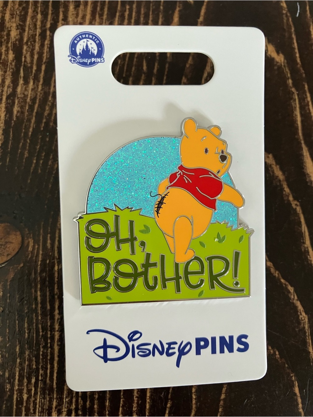 Disney Winnie the Pooh Glitter Enamel Pin - Yellow, Red, Teal, Lime